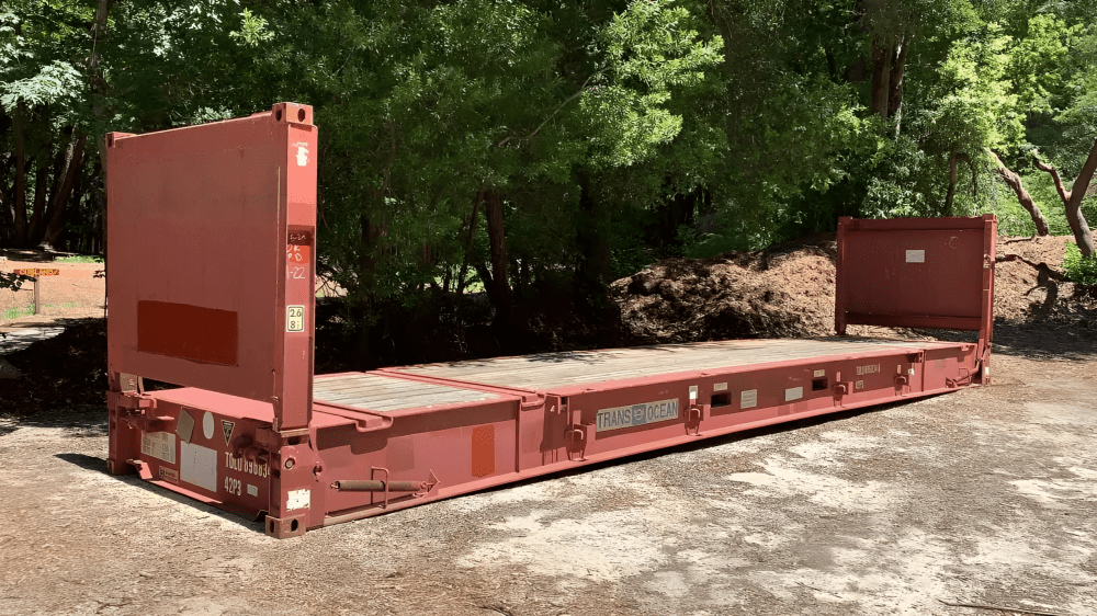40ft Flat Rack Shipping Container – Heavy-Duty Oversized Cargo Solution